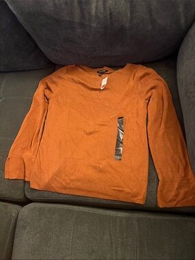 Banana Republic Factory Rust Brown Ribbed Sweater